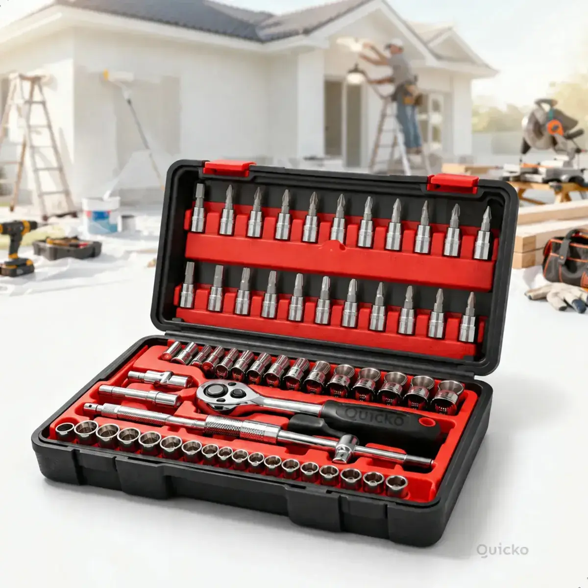 Kit Chaves Ferramentas Jogo Fenda Philips Catraca Soquete Allen 46 Peças Com Maleta Completa Manual Ideal Mecânico Manut