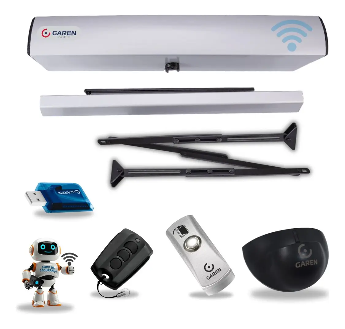 Automatizador Porta Pivotante Vidro Abertura Externa Garen
