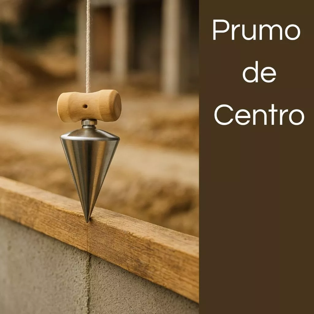 Prumo de Centro De Metal 300g C/ Fio De Algodão 3 Metros