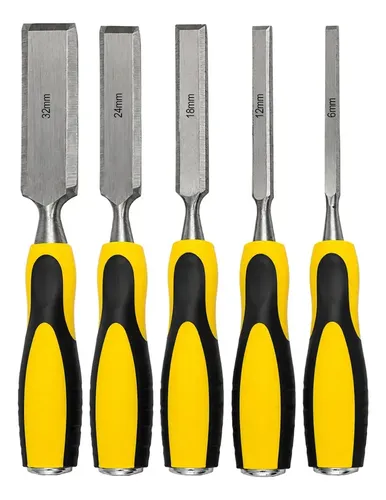 Kit de Formão Chato EVOFIX Profissional para Madeira – 5 Peças